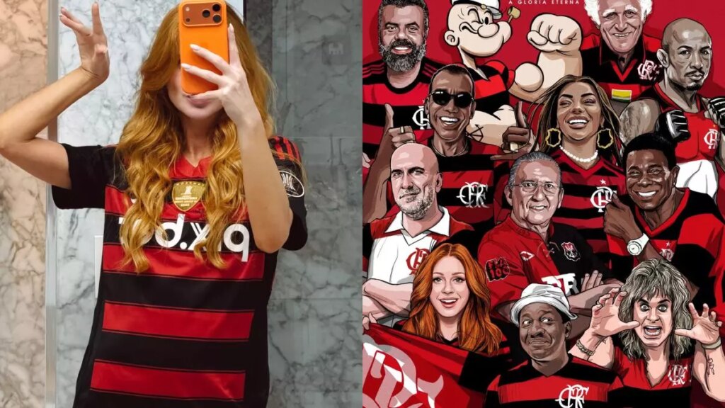 Marina Ruy Barbosa tira fôlego de torcedores do Flamengo