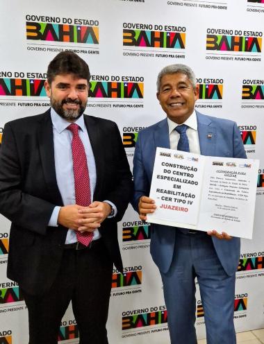 Em Brasília, Jerônimo autoriza construção de Centro Especializado em Reabilitação no município de Juazeiro, no âmbito do Novo PAC | SECOM