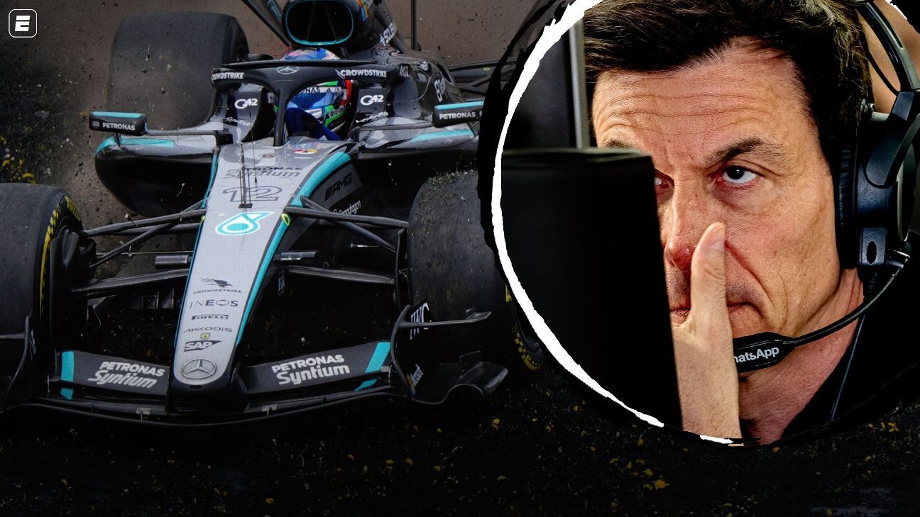 Rádio da F1 tem 'bronca' de chefão da Mercedes após toque polêmico entre Russell e Antonelli