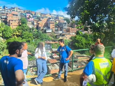 Técnicos do Ministério das Cidades visitam obra de contenção concluída pela Conder em Capelinha de São Caetano