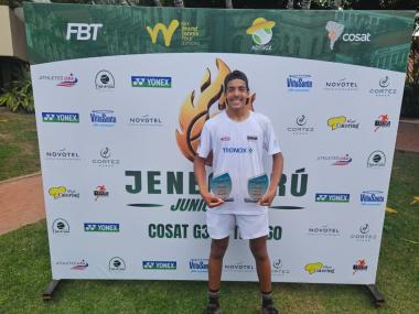 Tenista baiano João Aquino, apoiado pelo FazAtleta, conquista dobradinha em torneio sul-americano juvenil | SECOM