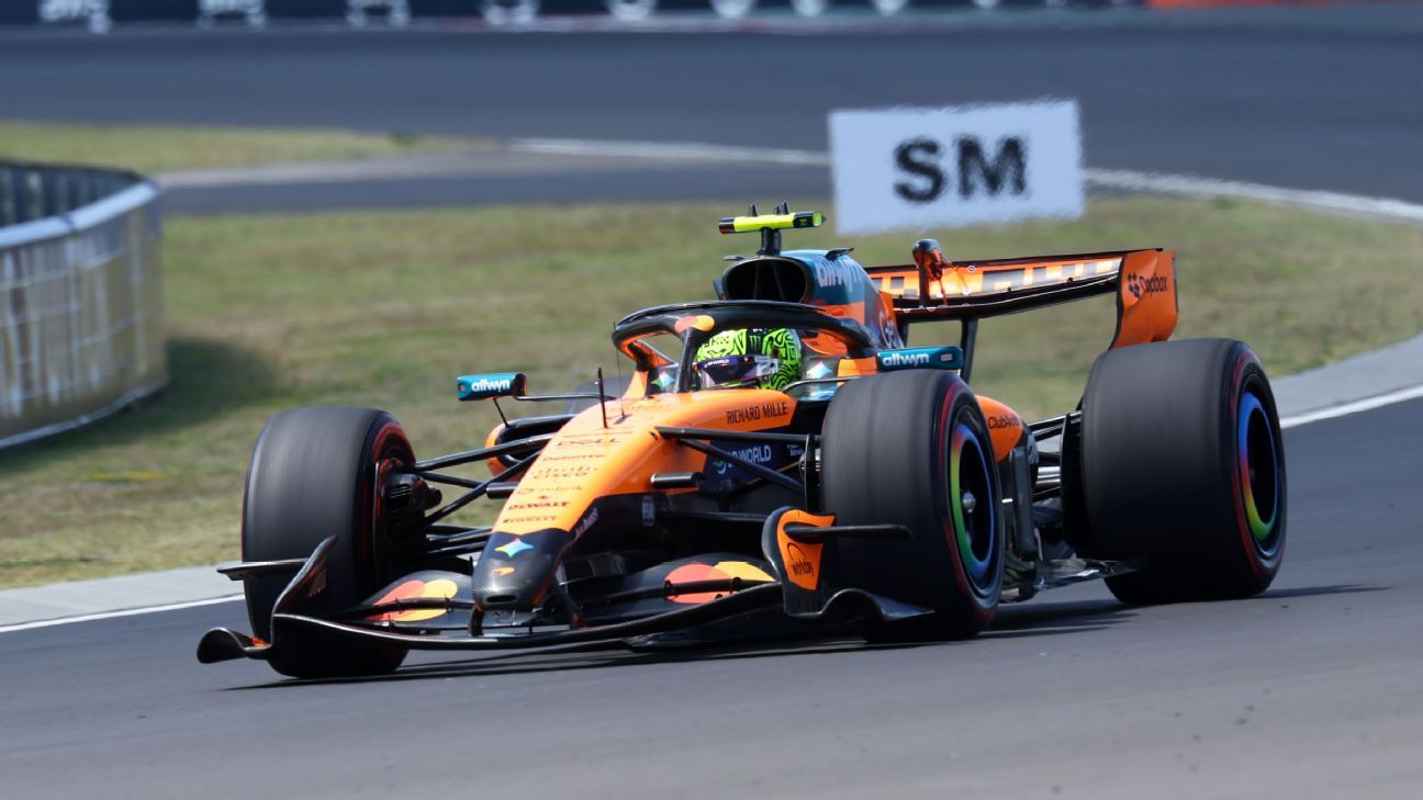 F1: Norris crava a pole e largará em 1° no GP da Hungria; Bortoleto sofre e fica no Q2